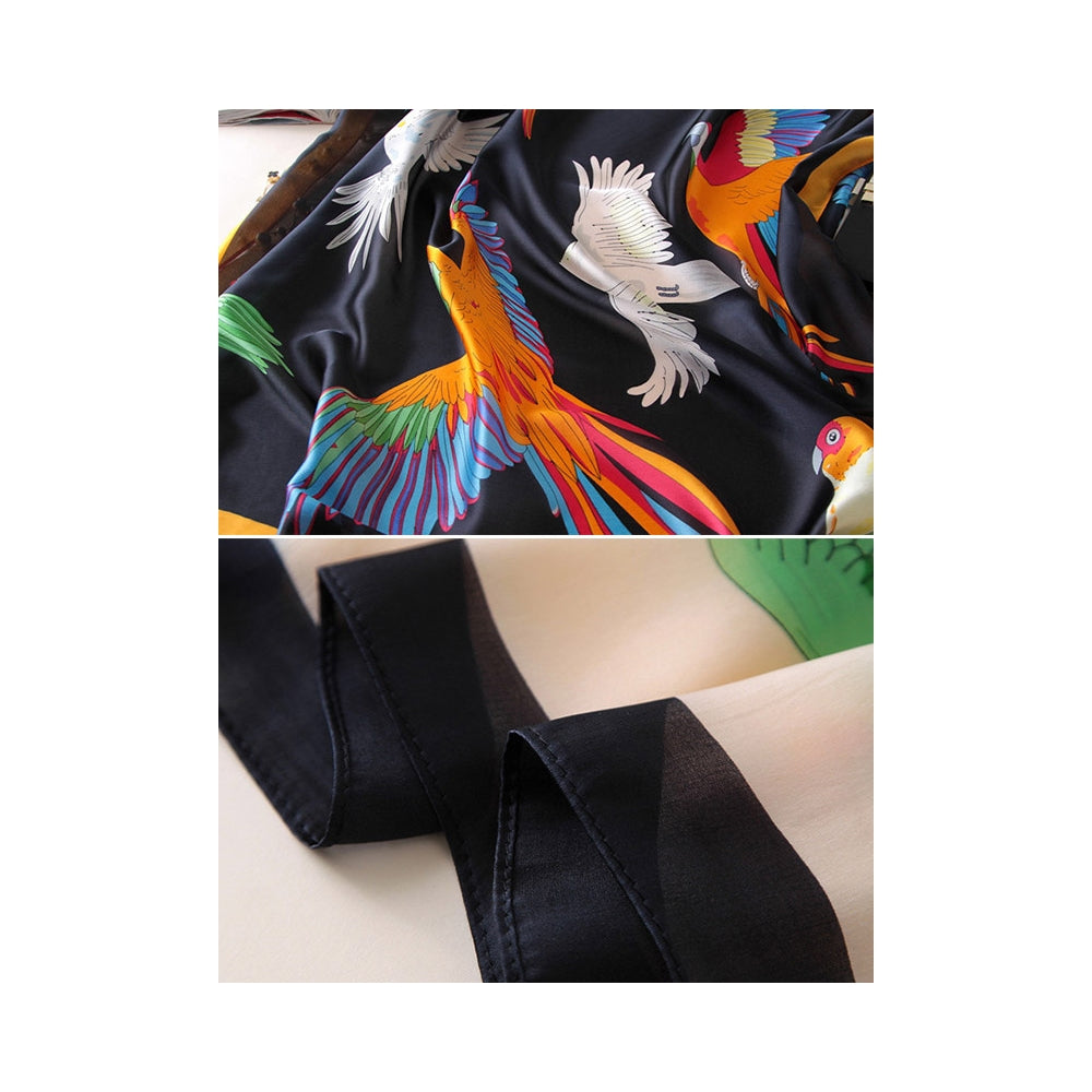 Original Floral Parrot Printed Shawl&Scarf