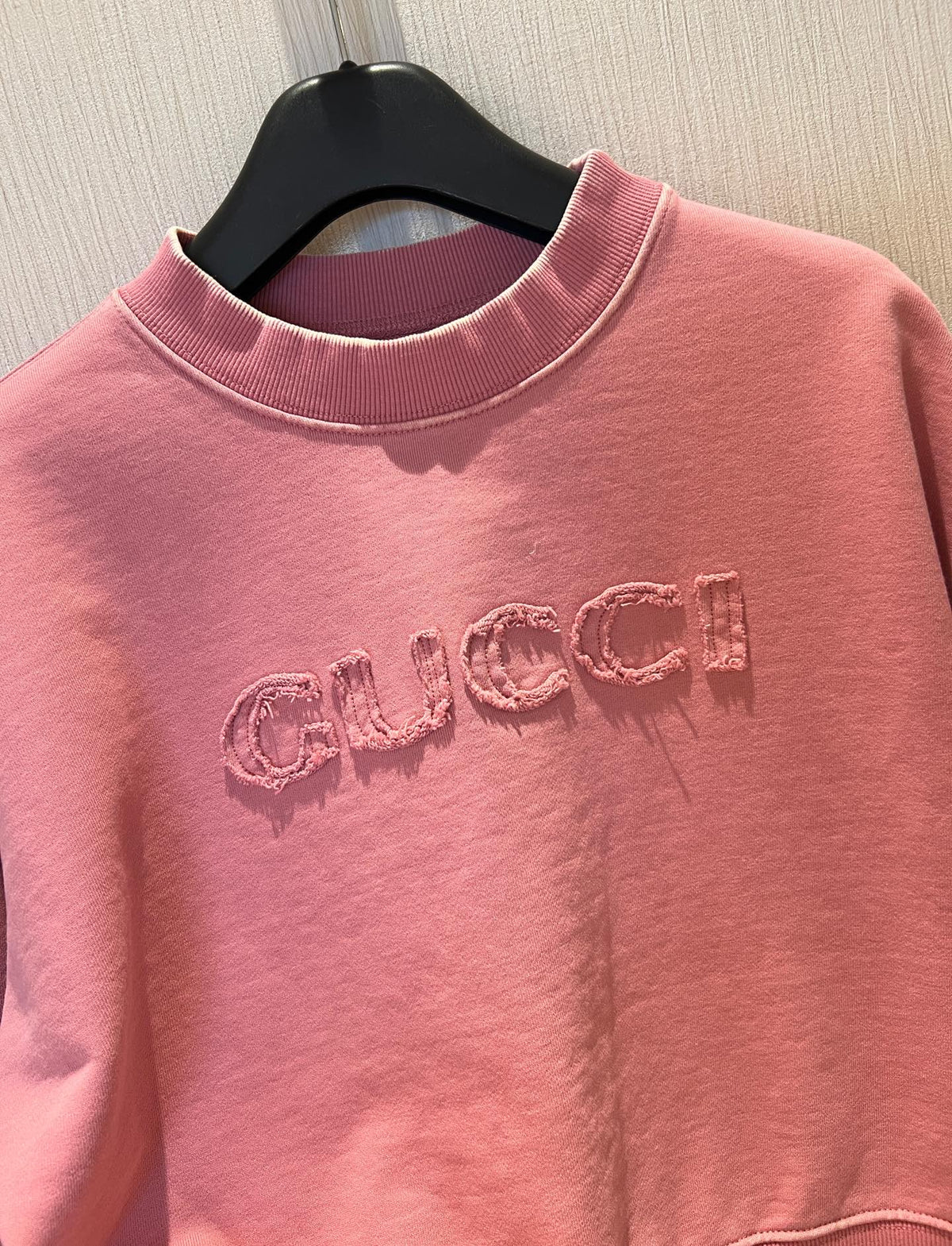 Gucci 2025 Patch Sweatshirt Pink Cotton