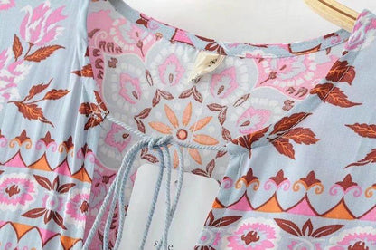 Bohemian Long-Sleeved Lace Sunscreen Loose Blouse