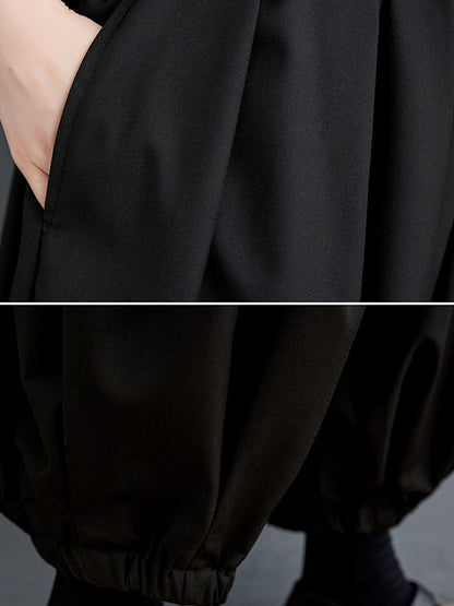 Bloomers Loose Drawstring Solid Color Casual Pants Bottoms
