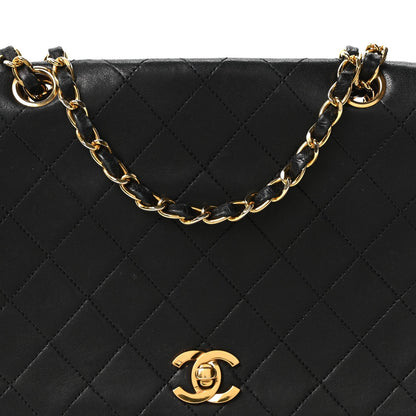 Lambskin Quilted Small Single Flap Black