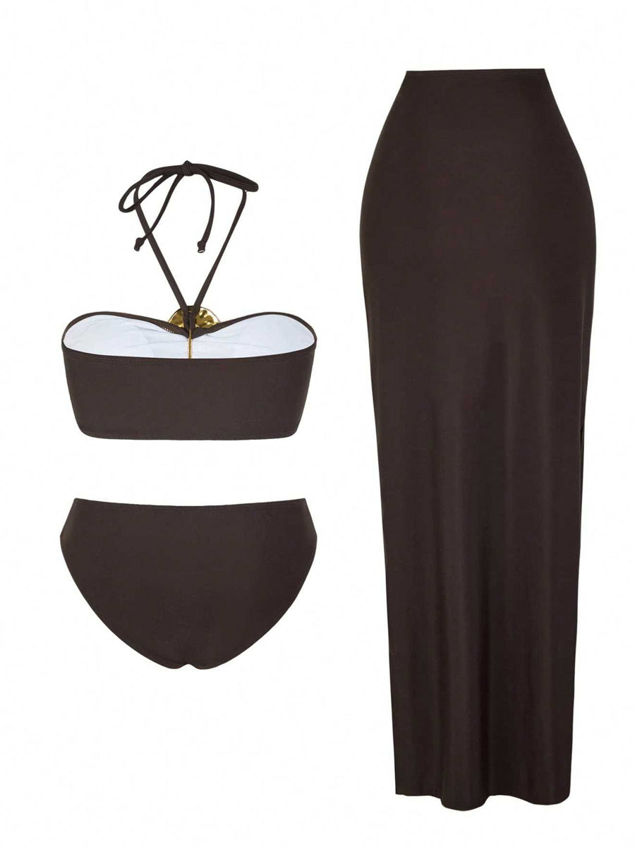 Bianca Metal Buckle Swimsuit Set