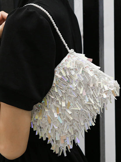 Faye Hand-Embroidered Sequin Evening Bag