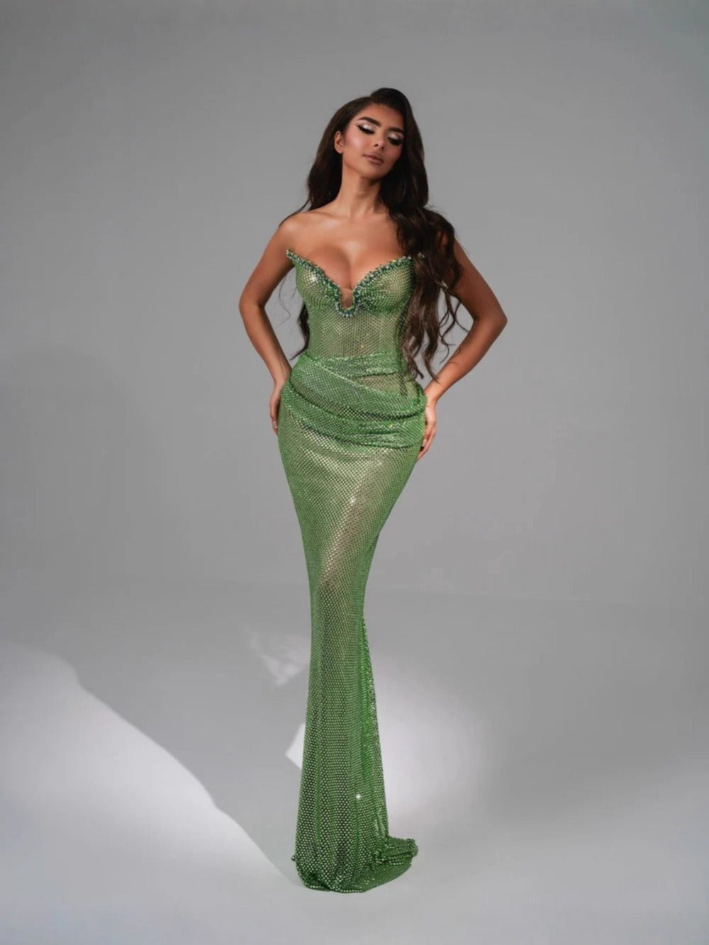 Antonia Maxi Dress In Green