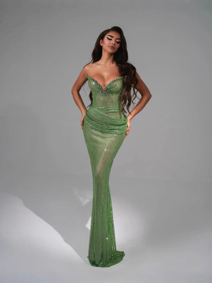 Antonia Maxi Dress In Green