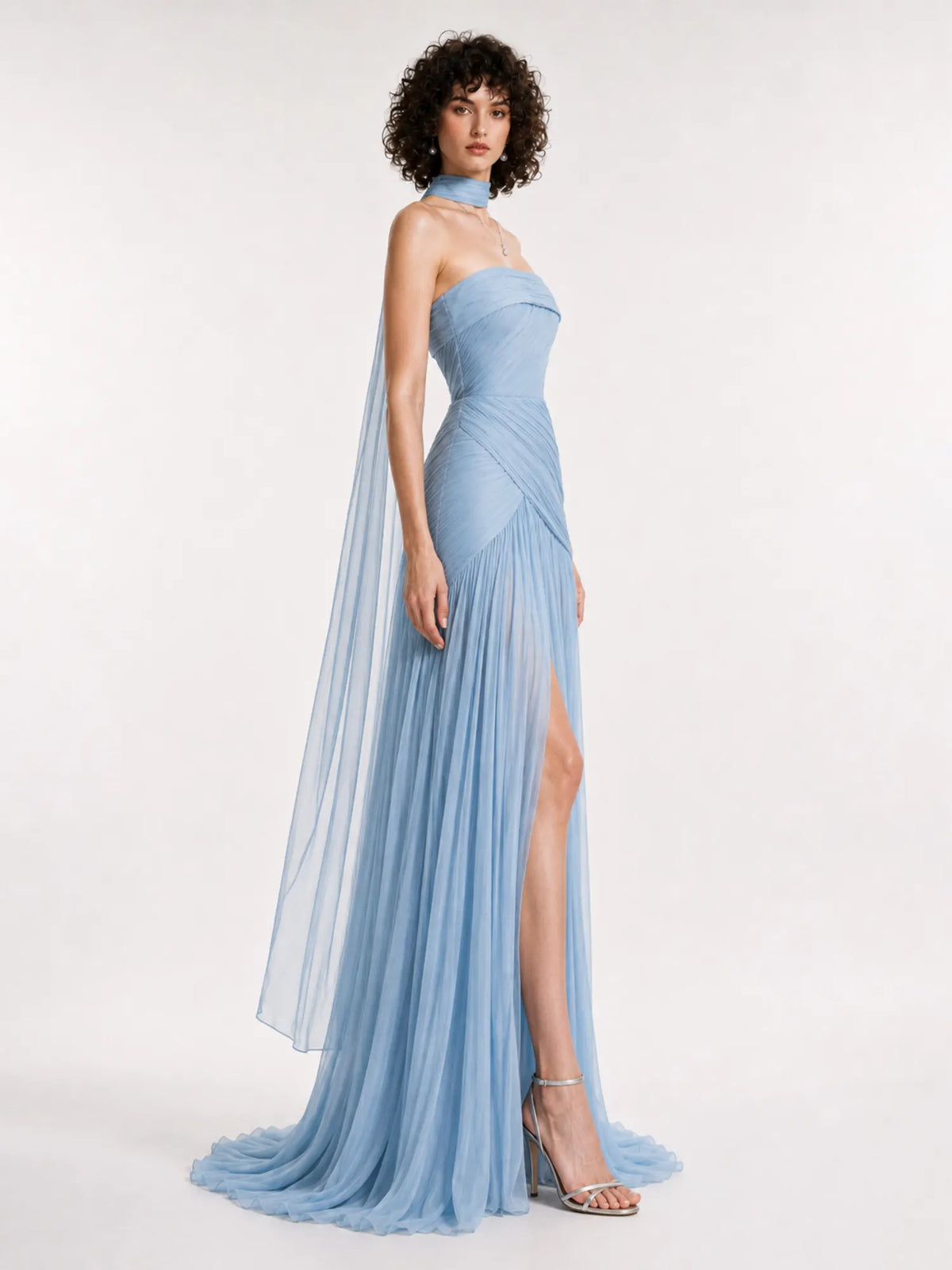 Rosalind Crepe Strapless Maxi Dress