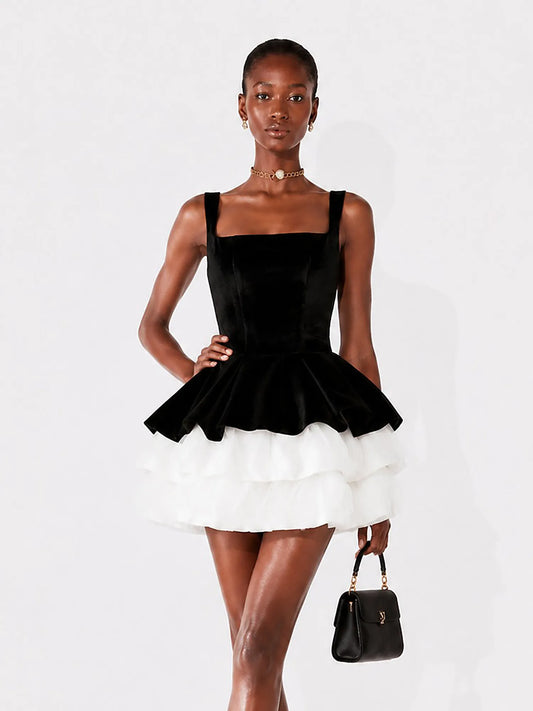 Talia Retro Puffy Mini Dress