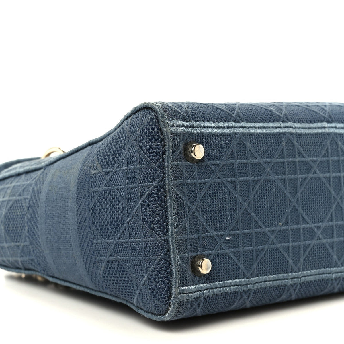Canvas Embroidered Cannage Medium Lady D-Lite Denim Blue