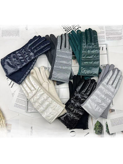 Gloving - Star Embroidered Down Gloves for Women
