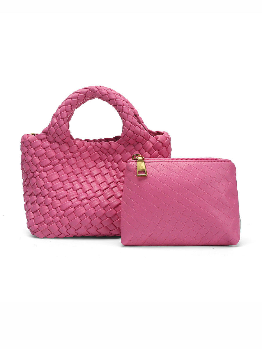 Ruby Small Woven Tote Bag