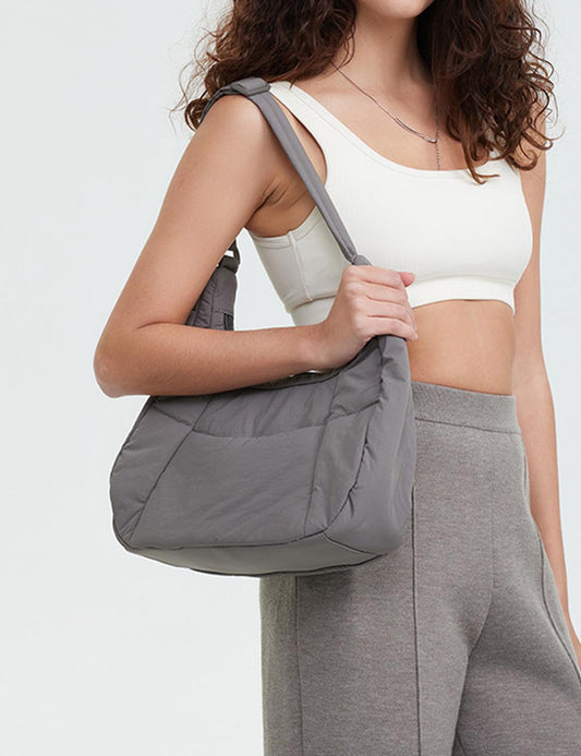 Casual Puffer Crescent Shoulder Crossbody Bag