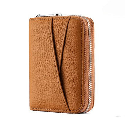 Leather Solid Color Card Case Wallets