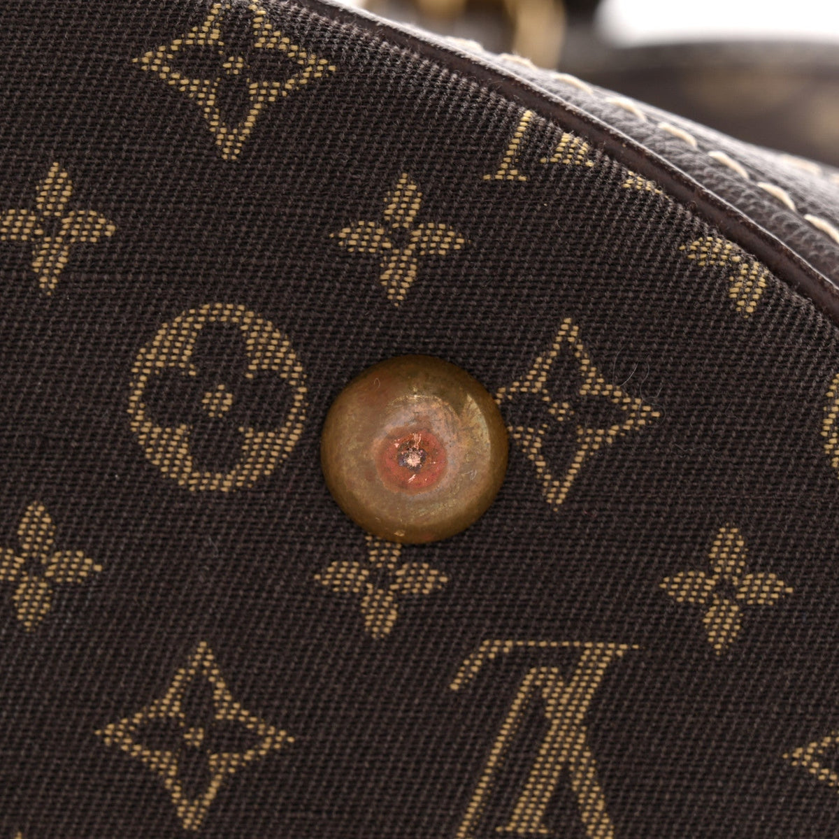 Mini Lin Monogram Bucket Bag Ebene