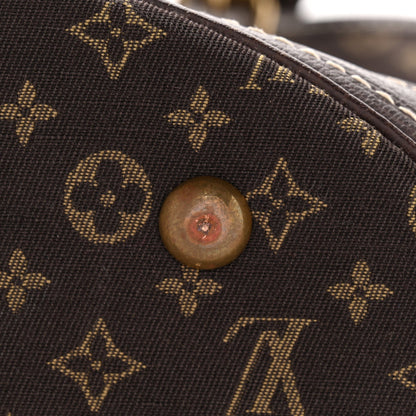 Mini Lin Monogram Bucket Bag Ebene
