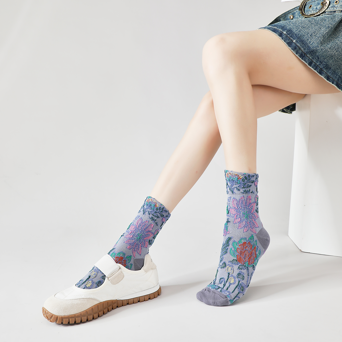 Rufia - 3D Flower Bohemian Women's Socks