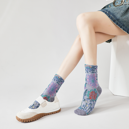 Rufia - 3D Flower Bohemian Women's Socks