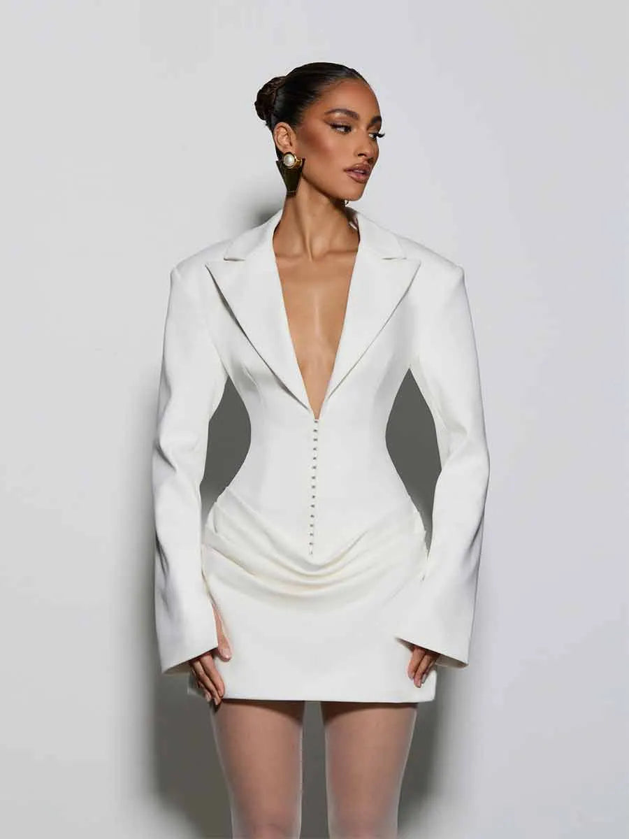 Aurora Low Neck Mini Dress