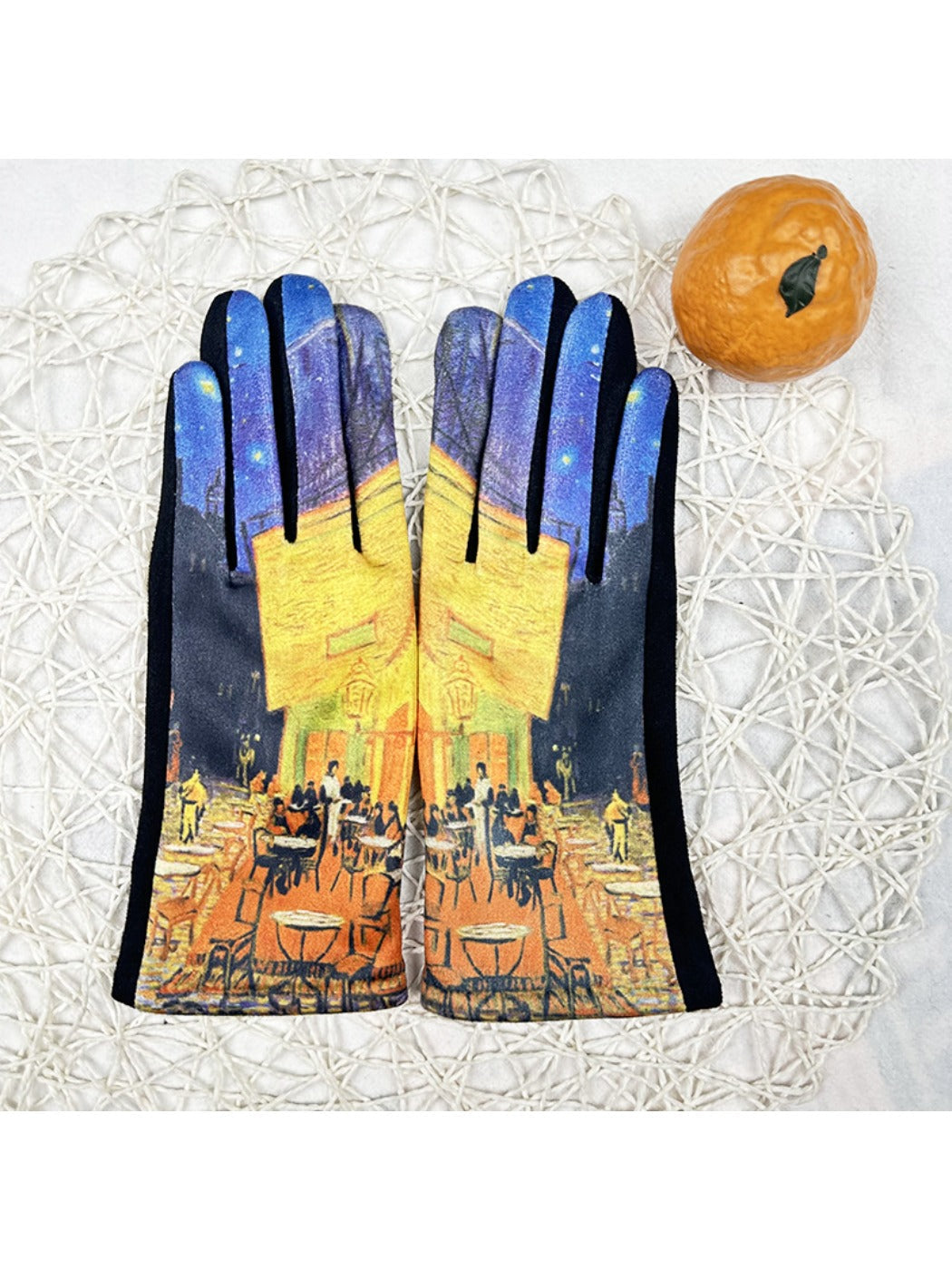 Gloving - Winter Touchscreen Gloves with Oil Painting Print