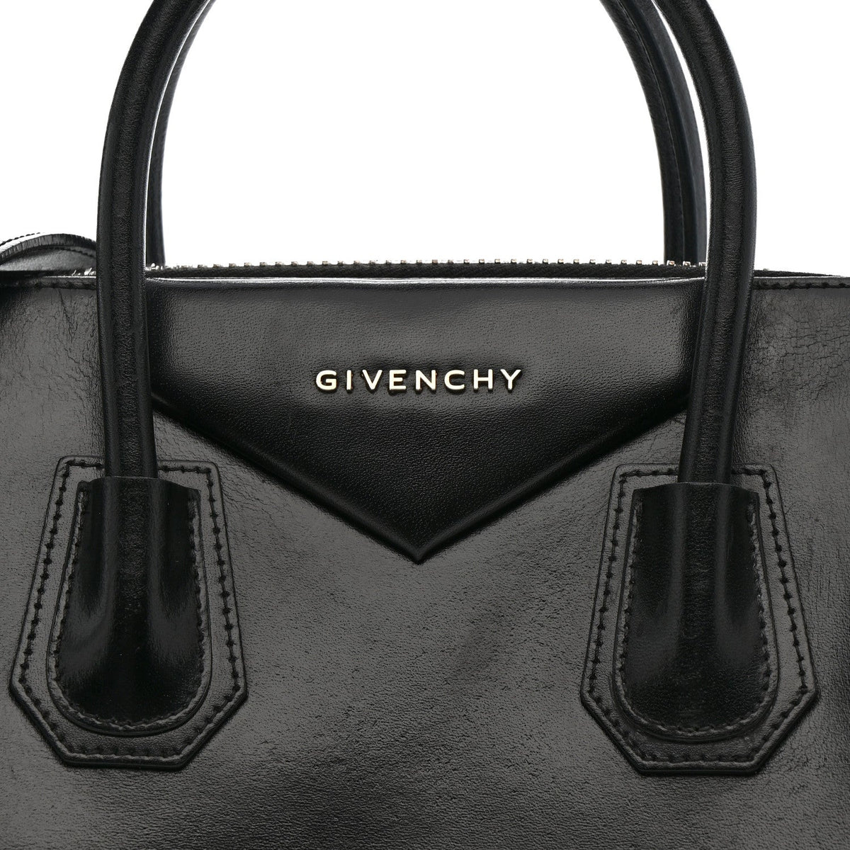 Shiny Lord Calfskin Medium Antigona Black