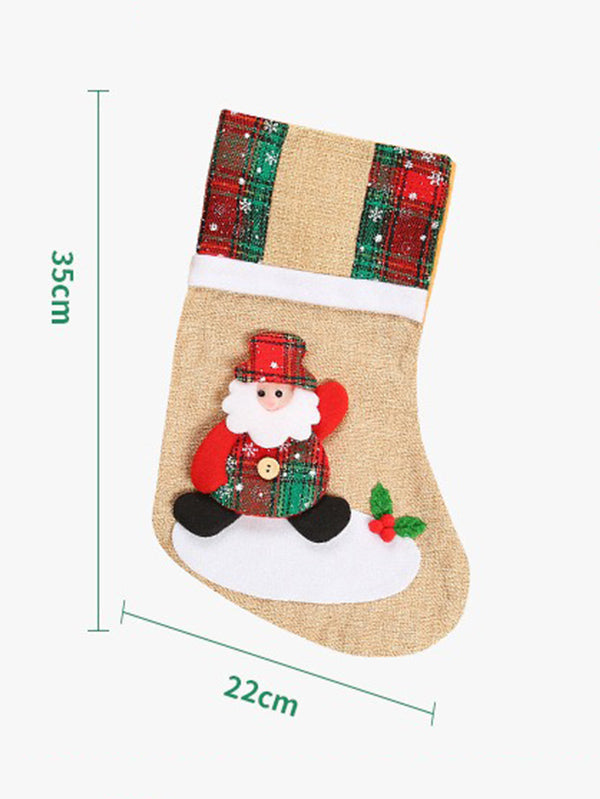 Xmas Gift Socks Candy Bag New Year Christmas Tree Decoration