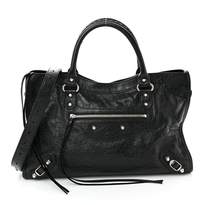 Agneau Classic Silver Hardware City Black