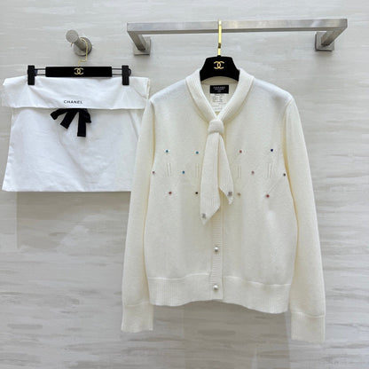 CC Pleated Shirt White Cotton Linen 343303