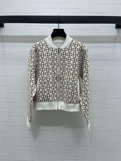 HM 25 Cardigan Black And White Wool 264288