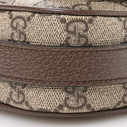 GG Supreme Monogram Web Mini Ophidia Flap Shoulder Bag Brown