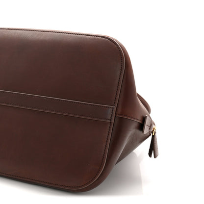 Polished Saddle Calfskin Large Devon Bag Burgundy
