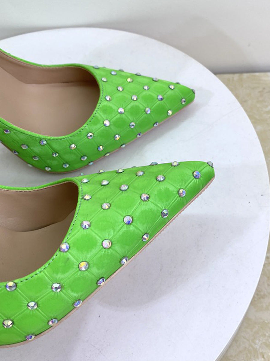 Cecelia Diamond-Studded High Heels