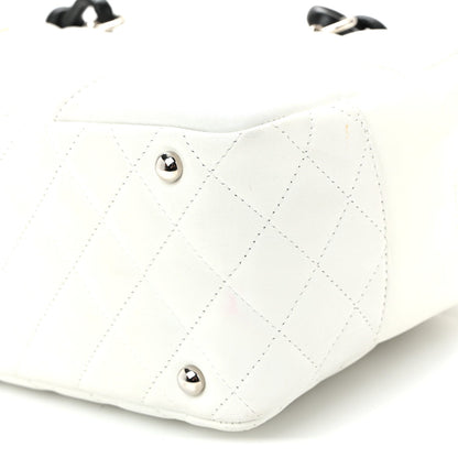 Calfskin Python Quilted Large Cambon Bowler White