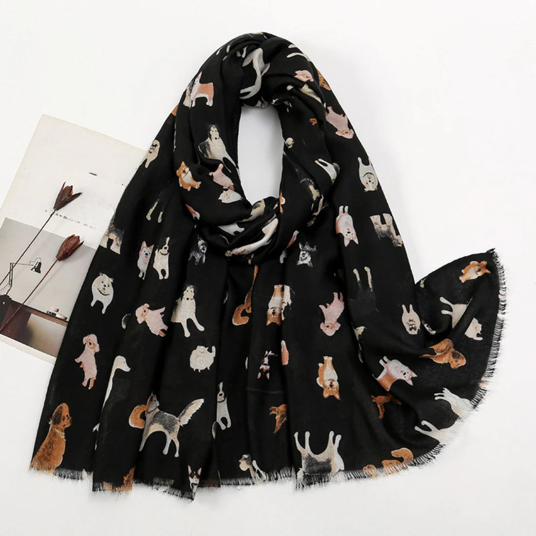 Scarvii - Cute Cartoon Dog Pattern Scarf