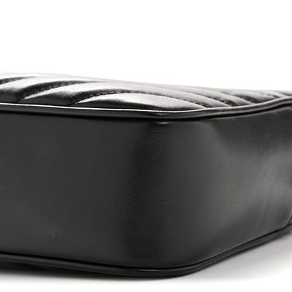 Calfskin Matelasse Monogram Lou Camera Bag Black
