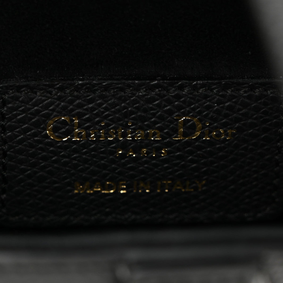 Grained Calfskin Mini Saddle Bag Black