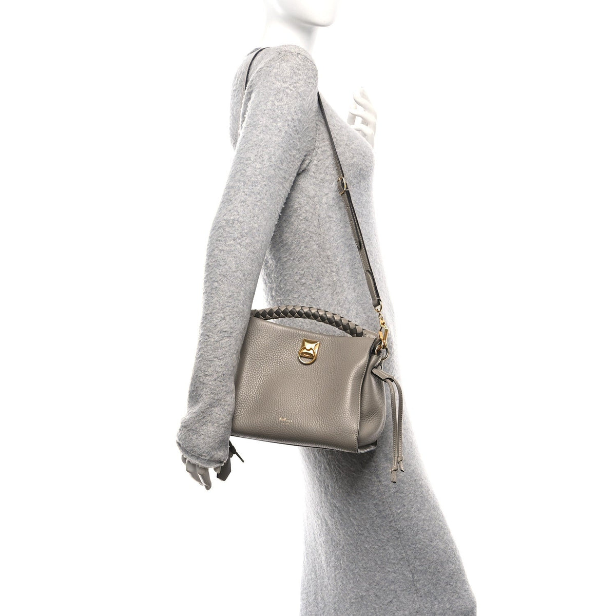 Heavy Grain Small Iris Tote Solid Grey