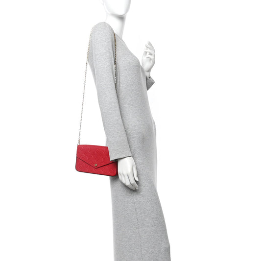 Empreinte Pochette Felicie Chain Wallet Scarlet