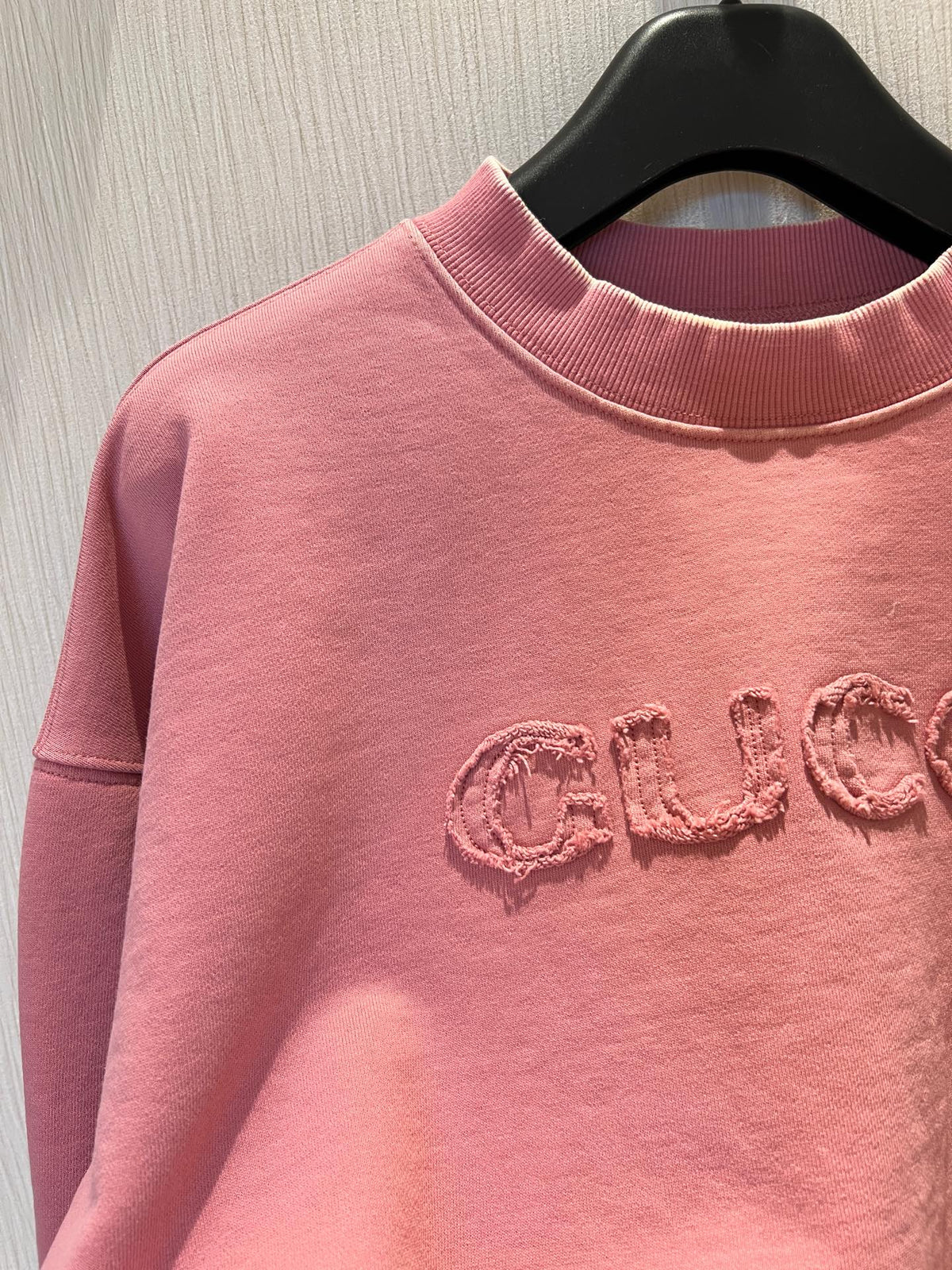 Gucci 2025 Patch Sweatshirt Pink Cotton