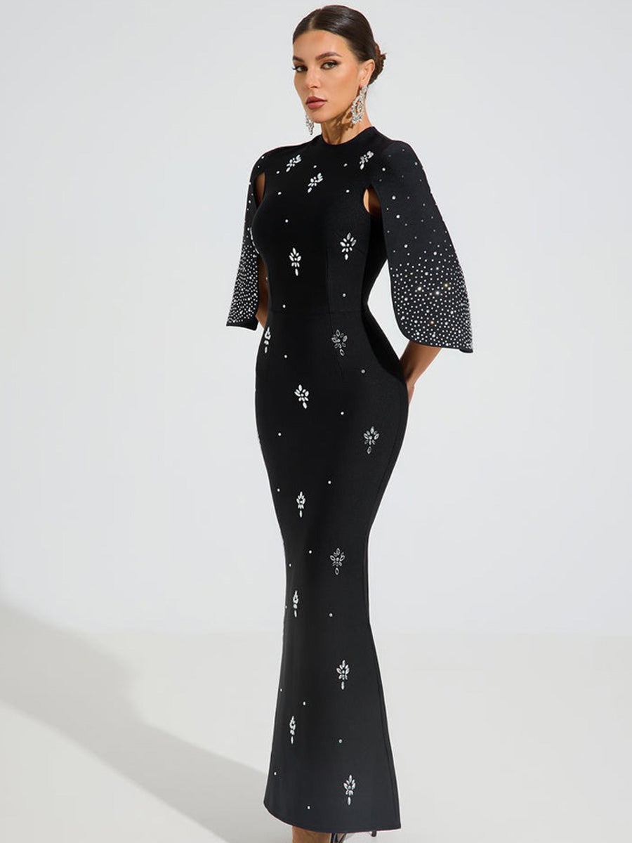 Samantha Crystal Elegance Maxi Dress