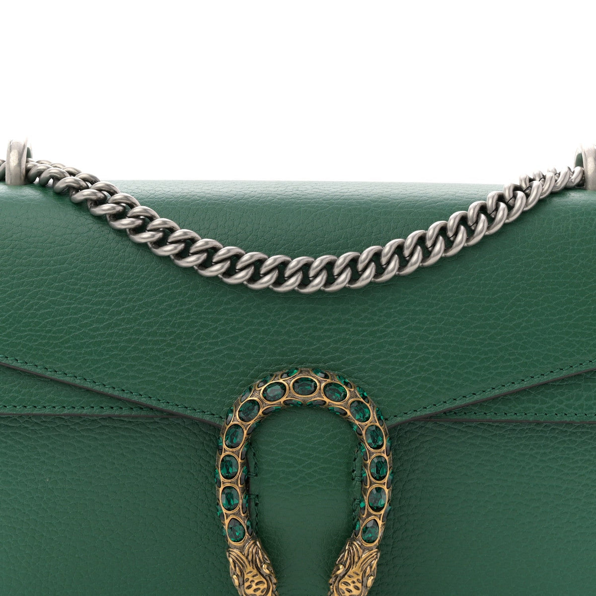 Pebbled Calfskin Small Dionysus Shoulder Bag Emerald