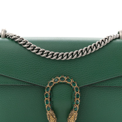 Pebbled Calfskin Small Dionysus Shoulder Bag Emerald