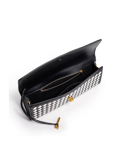 Emilia Woven Soft Leather Evening Bag