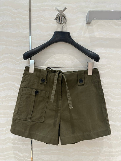 Prada Short Khaki Green Cotton