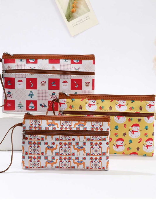 Simple Portable Christmas PU Storage Bag