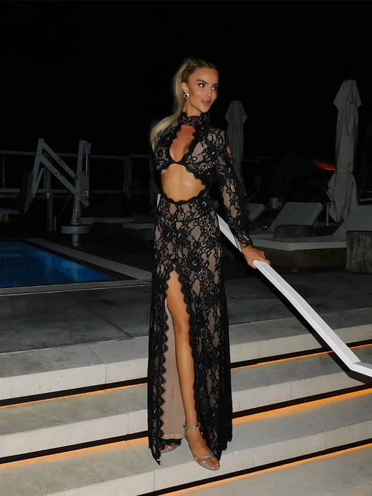 Madeline Sexy Lace Maxi Dress
