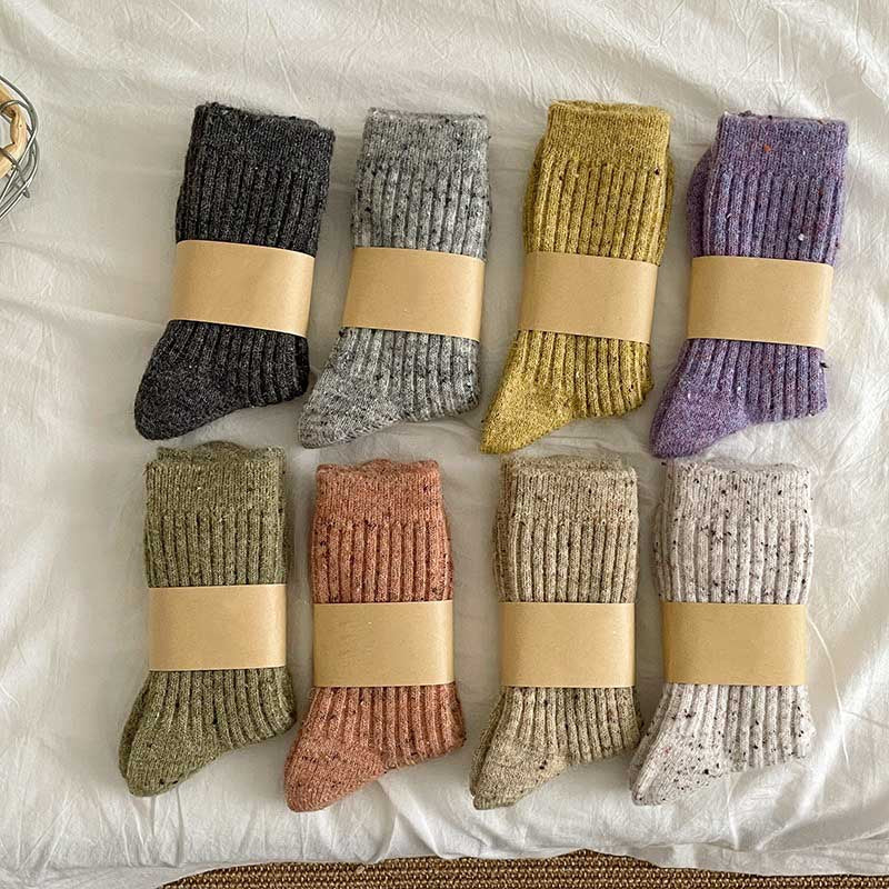 Simple Wool Thicken Warm Crew Socks