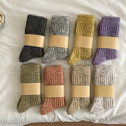 Simple Wool Thicken Warm Crew Socks