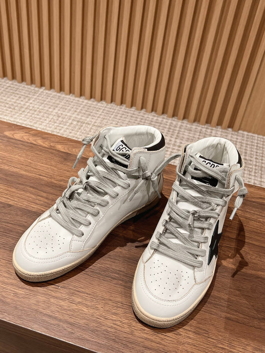 Golden Goose 2025 High-Top Sneaker White Black Cowhide 170577