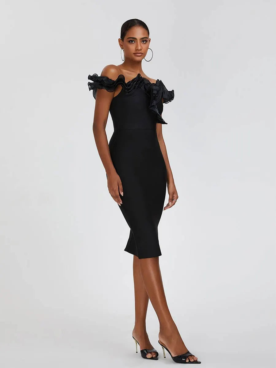 Alaina Bandage Dress In Black