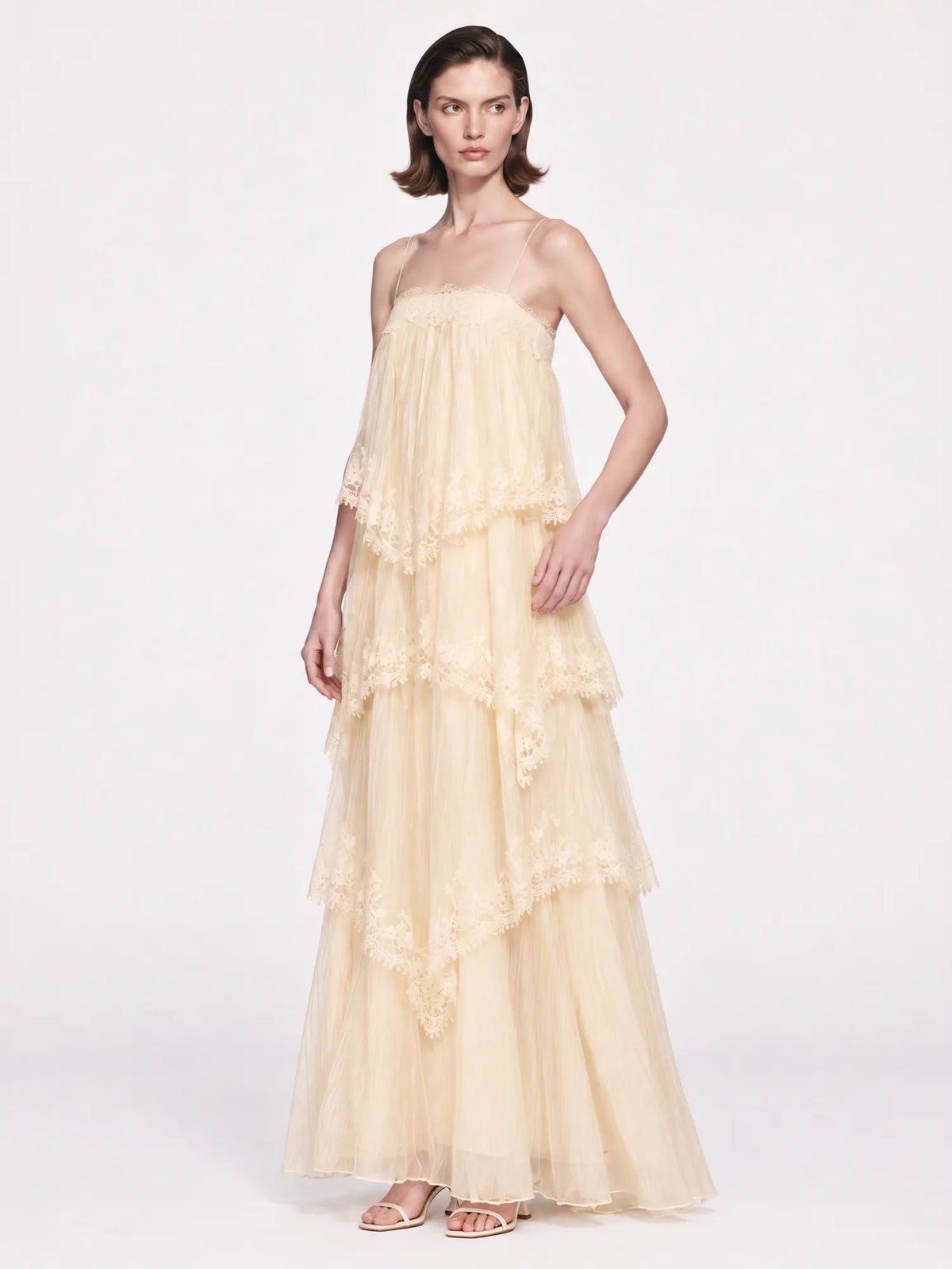 Isla Tiered Lace Maxi Dress