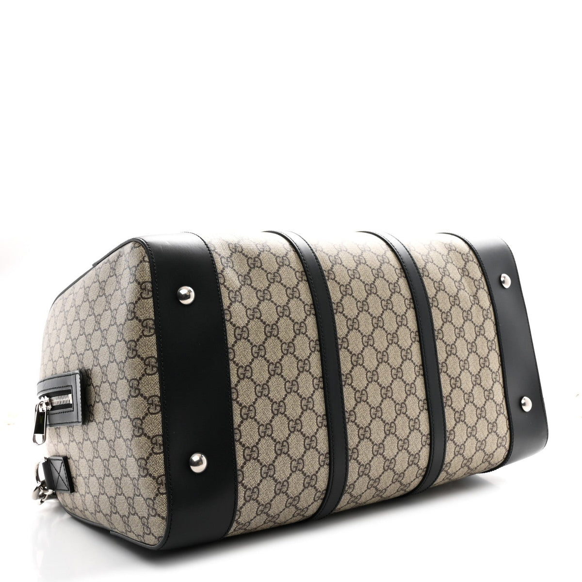 GG Supreme Monogram Selleria Calfskin Medium Duffle Beige Ebony Black